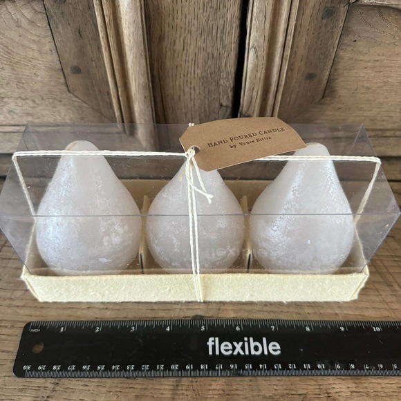 Vance Kitira Hand Poured Candles Trio of Pears New in Package Candle Gift Set - Picture 6 of 8